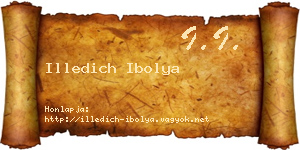 Illedich Ibolya névjegykártya